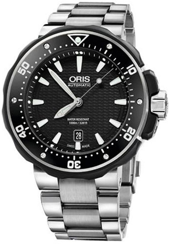 73376827154MB Oris ProDiver Date Mens Titanium Black Watch