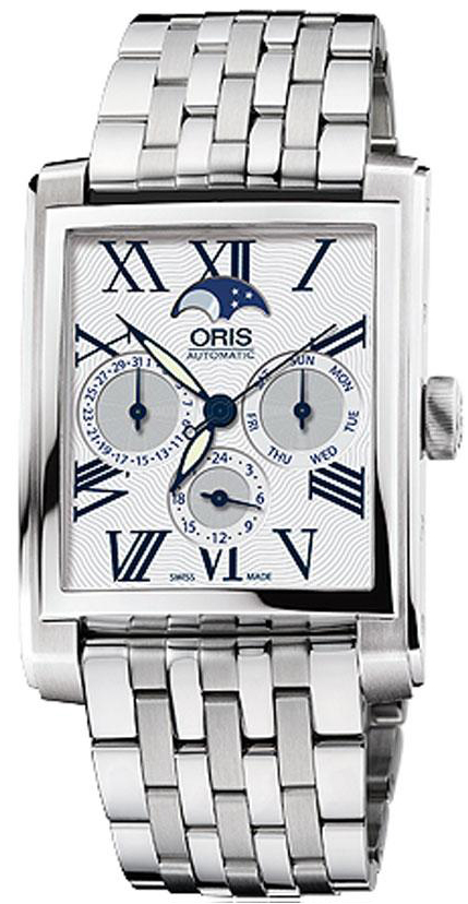 58176584071MB Oris Rectangular Complication Watch for Men Silver Dial ...