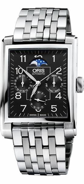 58276584034MB Oris Rectangular Complication Watch for Men Black Dial ...