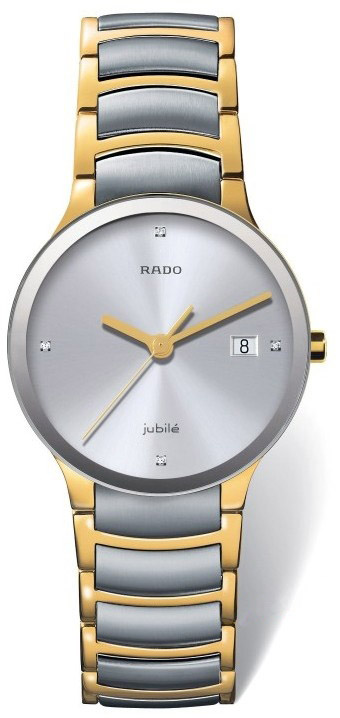 R30931713 Rado Centrix Jubile Mens Gold Tone and Steel Quartz