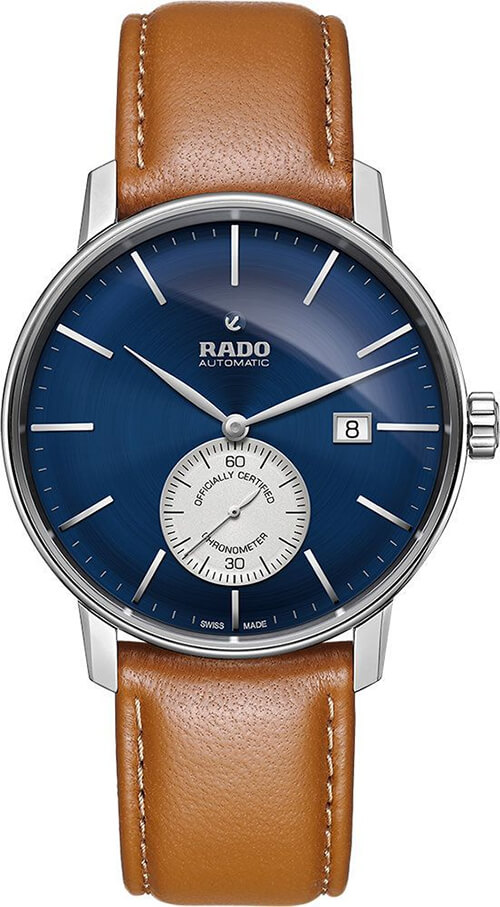 Rado Coupole R22880205 Blue Dial Brown Leather 41mm Men's Watch