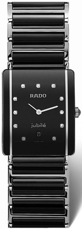 Rado Midsize Integral R20486742 Timepiece Black Diamond Dial