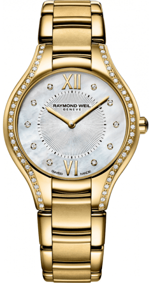 5132-PS-00985 Raymond Weil Noemia Womens Gold Diamond Pearl