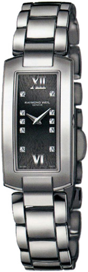 dewpray　Vivalo Special Size 56 ブラックラメ 1500-ST-00785 Raymond Weil Shine Black Diamond Dial Ladies