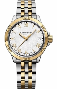 Raymond Weil Tango White Dial Two Tone Women's Watch 5960-STP-00308