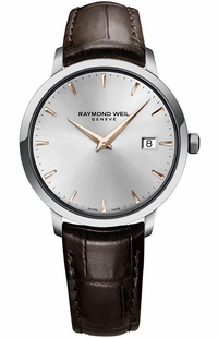 Raymond Weil Toccata Silver Dial Leather Strap Men's Watch 5488-SL5-65001