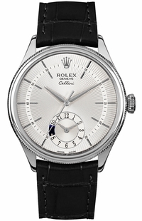 Rolex Cellini Dual Time Silver Dial Men's Watch 50529
