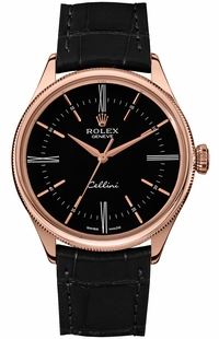 Rolex Cellini Time Black Dial Men's Watch 50505