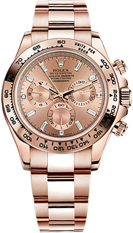116505-PNKDO Rolex Cosmograph Daytona Pink Diamond Dial Watch