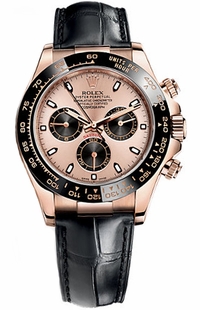 Rolex Cosmograph Daytona Leather Strap Men's Watch 116515LN-0009