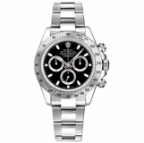 Rolex Cosmograph Daytona Steel Bezel Black Dial Men's Watch 116520-0015