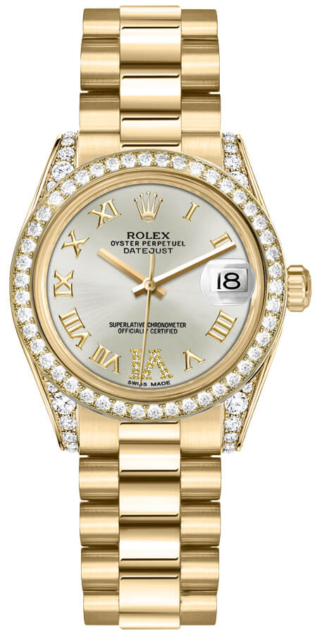 178158 Rolex Datejust 31 Yellow Gold Diamond Watch