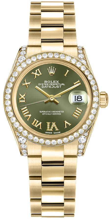 178158 Luxury Rolex Datejust 31 Gold Watch