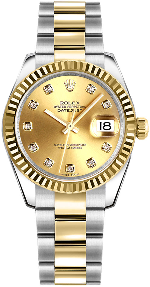 178273 Rolex Datejust 31 Diamond Dial Watch