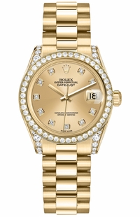 Rolex Datejust 31 18k Gold Women's Watch 178158-0009