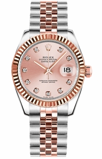 Rolex Datejust 31 18k Rose Gold & Oystersteel Watch 178271-0034