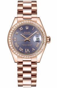 Rolex Datejust 31 Aubergine Dial Diamond VI Women's Watch 278285RBR-0023