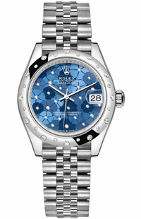 Rolex Datejust 31 Azzurro Blue Diamonds Women's Watch 278344RBR-0038