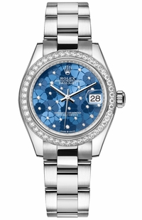 Rolex Datejust 31 Azzurro Blue Floral Motif Women's Watch 278384RBR-0039