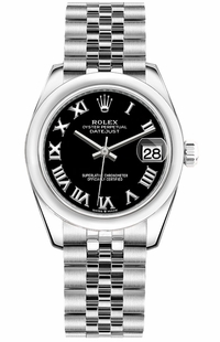 Rolex Datejust 31 Black Dial Jubilee Bracelet Women's Watch 278240-0002