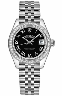 Rolex Datejust 31 Black Dial Jubilee Bracelet Women's Watch 278384RBR-0002