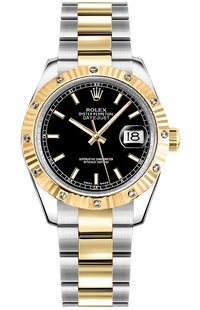 Rolex Datejust 31 Black Dial Oyster Bracelet Watch 178313