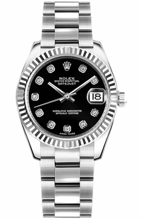 Rolex Datejust 31 Black Dial Women's Watch 178274-0058