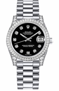 Rolex Datejust 31 Black Diamond Watch 178159-0023