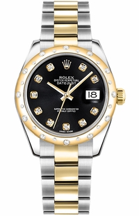 Rolex Datejust 31 Black Diamond Women's Watch 178343-0039