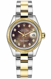 Rolex Datejust 31 Black Mother of Pearl Women's Watch 278273-0023
