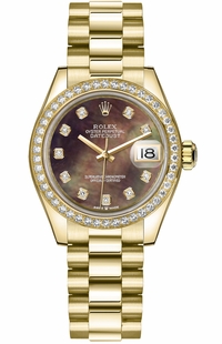 Rolex Datejust 31 Black Mother of Pearl Women's Watch 278288RBR-0032