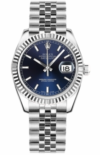 Rolex Datejust 31 Blue Dial Automatic Women's Watch 178274-0037