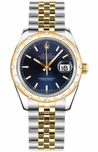 Rolex Datejust 31 Blue Dial Diamond Watch 178343