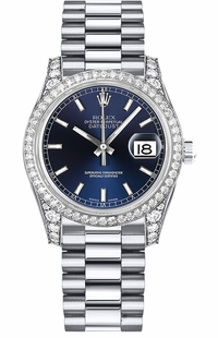 Rolex Datejust 31 Blue Dial White Gold Women's Watch 178159-0067