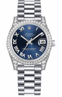 Rolex Datejust 31 Blue Diamond Dial Women's Watch 178159-0070