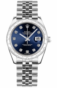 Rolex Datejust 31 Blue Diamond Jubilee Bracelet Watch 178344-0061