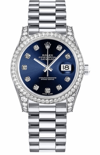 Rolex Datejust 31 Blue Diamond Watch 178159-0020 
