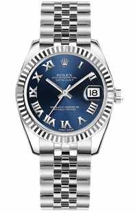 Rolex Datejust 31 Blue Roman Numeral Dial Watch 178274-0081