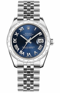 Rolex Datejust 31 Blue Roman Numeral Dial Watch 178344-0035