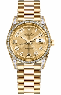 Rolex Datejust 31 Champagne Dial Diamond Watch 178158