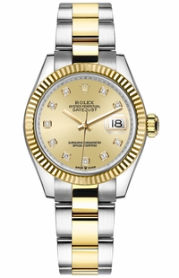 Rolex Datejust 31 Champagne Diamond Dial Women's Watch 278273-0025