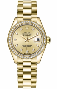 Rolex Datejust 31 Champagne Diamond Dial Women's Watch 278288RBR-0005
