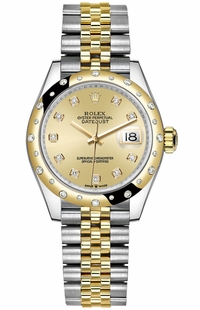 Rolex Datejust 31 Champagne Diamond Dial Women's Watch 278343RBR-0026