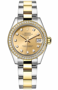 Rolex Datejust 31 Champagne Diamond Dial Women's Watch 278383RBR-0025