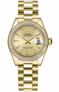 Rolex Datejust 31 Champagne Index Dial Women's Watch 278288RBR-0022
