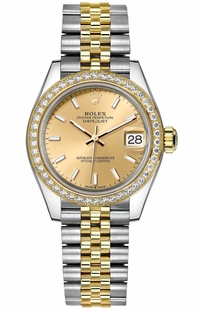 Rolex Datejust 31 Champagne Index Dial Women's Watch 278383RBR-0014