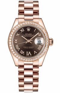 Rolex Datejust 31 Chocolate Dial Diamonds Women's Watch 278285RBR-0016