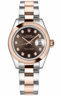 Rolex Datejust 31 Chocolate Dial Domed Bezel Women's Watch 278241-0027