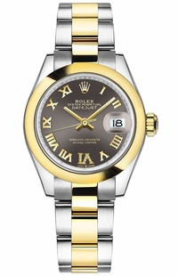 Rolex Datejust 31 Dark Grey Dial Diamond VI Women's Watch 278243-0017