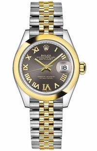 Rolex Datejust 31 Dark Grey Dial Diamond VI Women's Watch 278243-0018